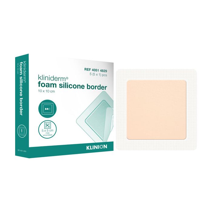 Kliniderm Silicone border 10x10cm, skumbandasje