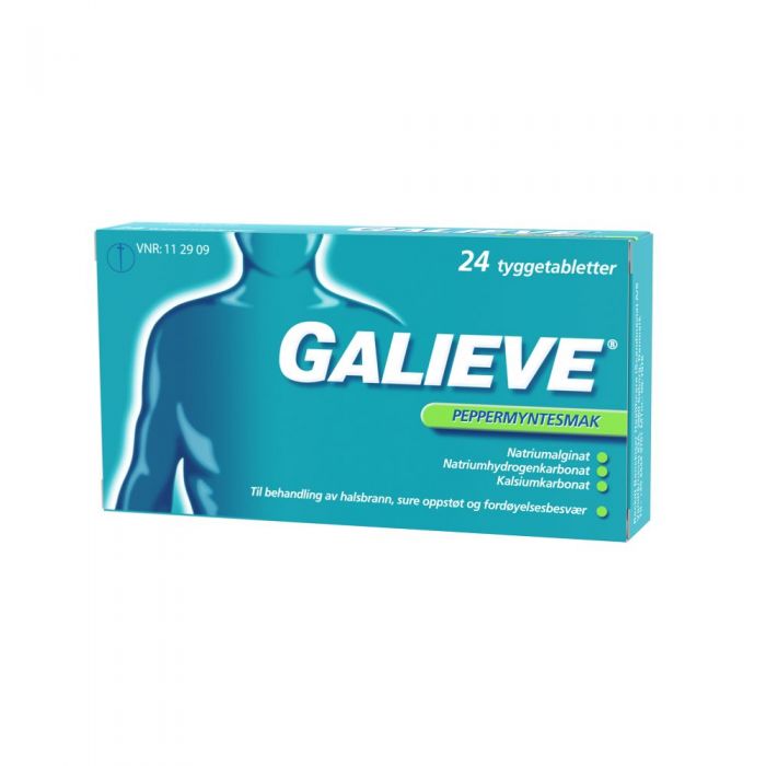 Galieve tyggetabletter peppermynte 24 stk