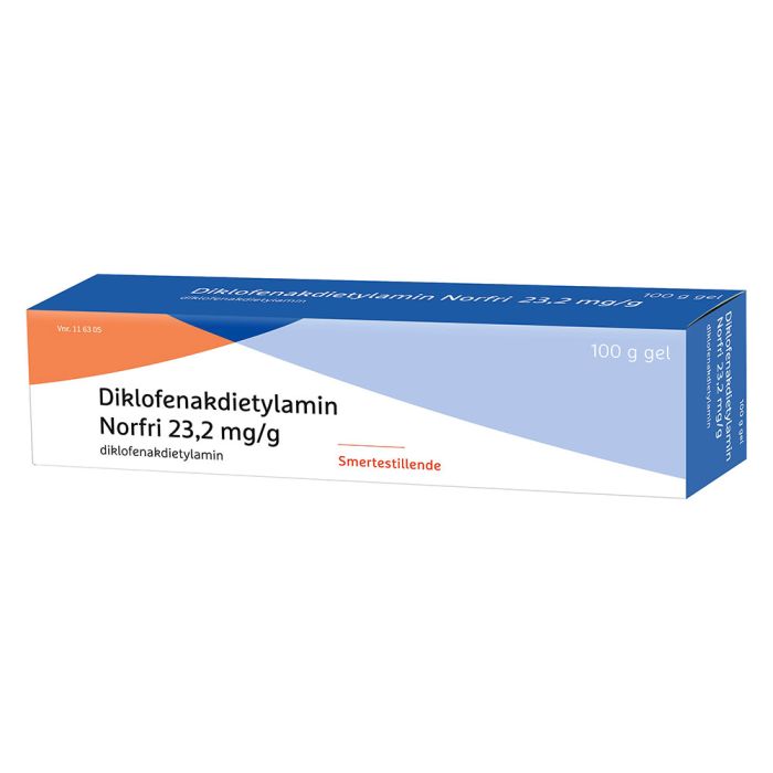 Diklofenakdietylamin Norfri 23,2mg/g gel 100g