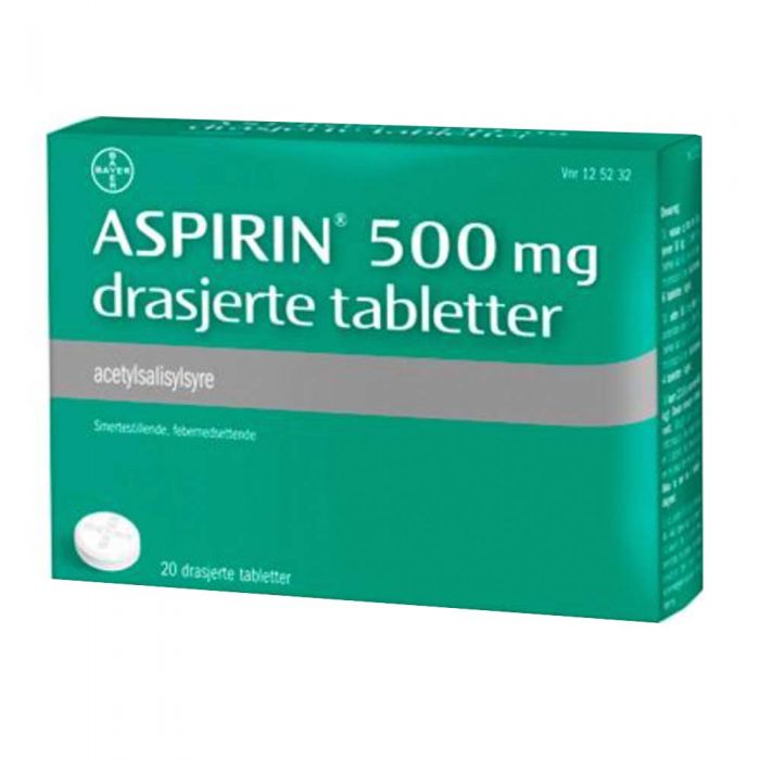 Aspirin tabletter 500 mg 20 stk