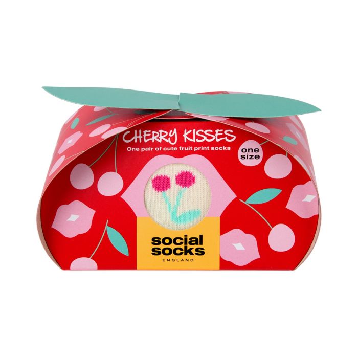 Social Socks Cherry Kisses Sox, One Size