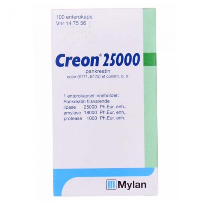 Creon 25000 enterokapsler 100 stk