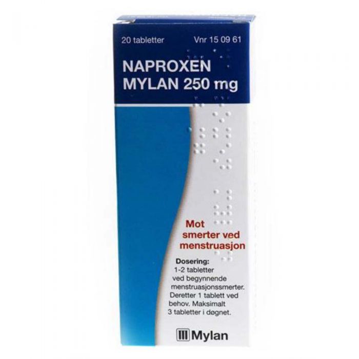 Naproxen Mylan tabletter 250 mg 20 stk