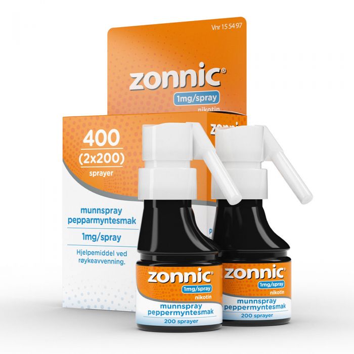 Zonnic 1 mg/dose munnspray peppermynte 2x200 doser