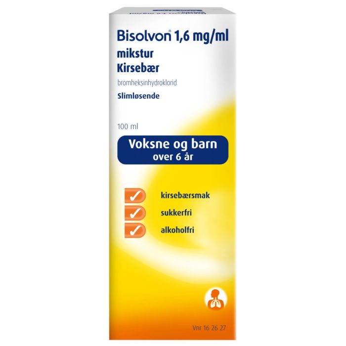 Bisolvon mikst 1,6mg/ml kirsebær 100 ml