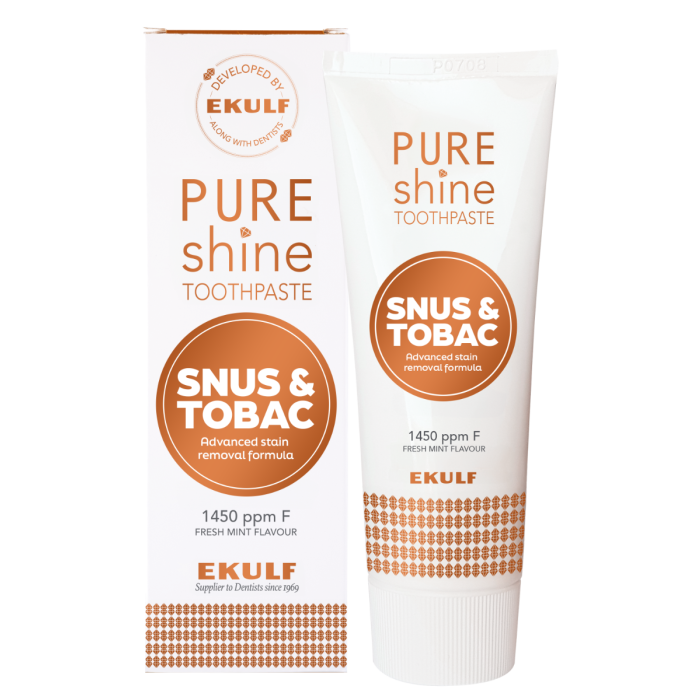EKULF Pure Shine Snus & Tobakk Tannkrem 75ml