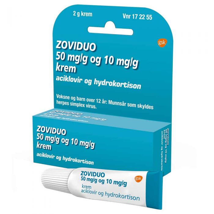 Zoviduo 50 mg/g og 10 mg/g krem 2 g