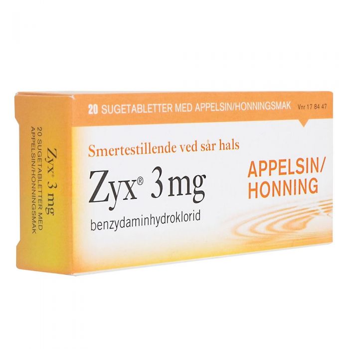 Bilde av Zyx sugetablett med smak av honning og appelsin 20 stk
