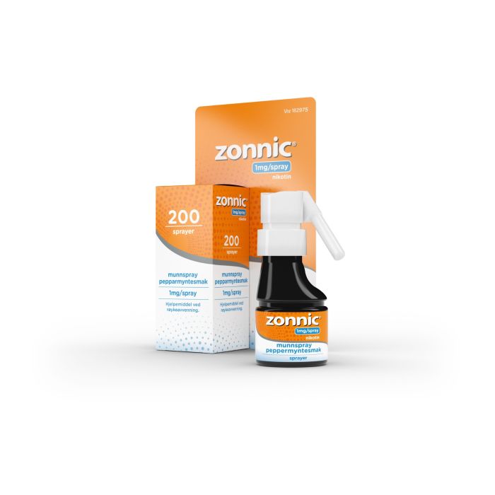 Zonnic munnspray, 1 mg/spray 200 doser. Peppermyntesmak