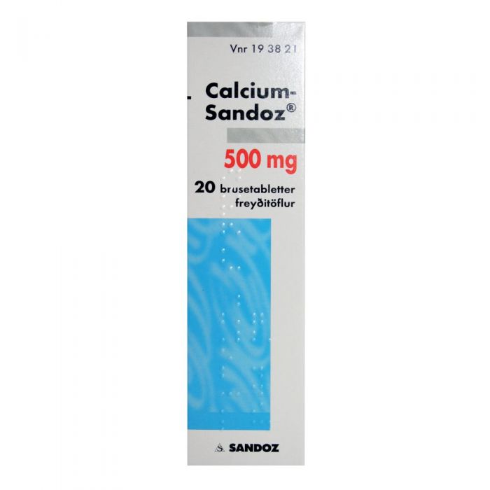 Calcium Sandoz brusetabletter 500mg 20stk