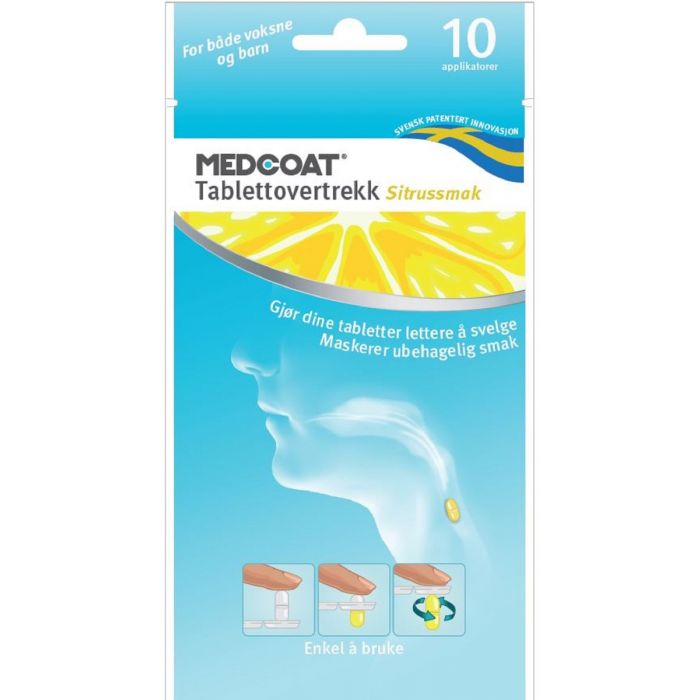Medcoat tablettovertrekk sitrus