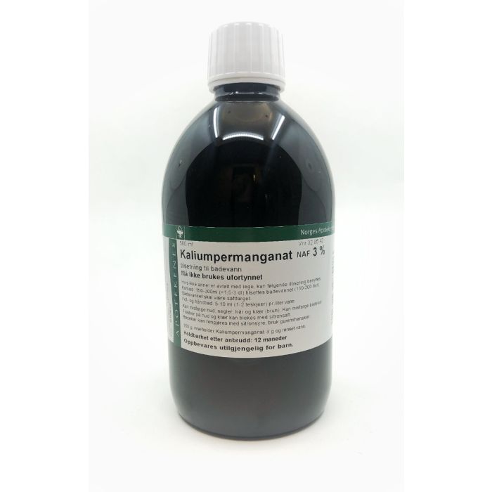Kaliumpermanganat NAF tilsetning til badevann 3, 500 ml Boots Apotek