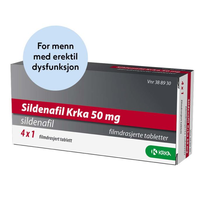 Sildenafil Krka reseptfritt 50mg, 4 tabletter