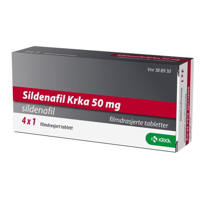 Sildenafil Krka reseptfritt 50mg, 4 tabletter
