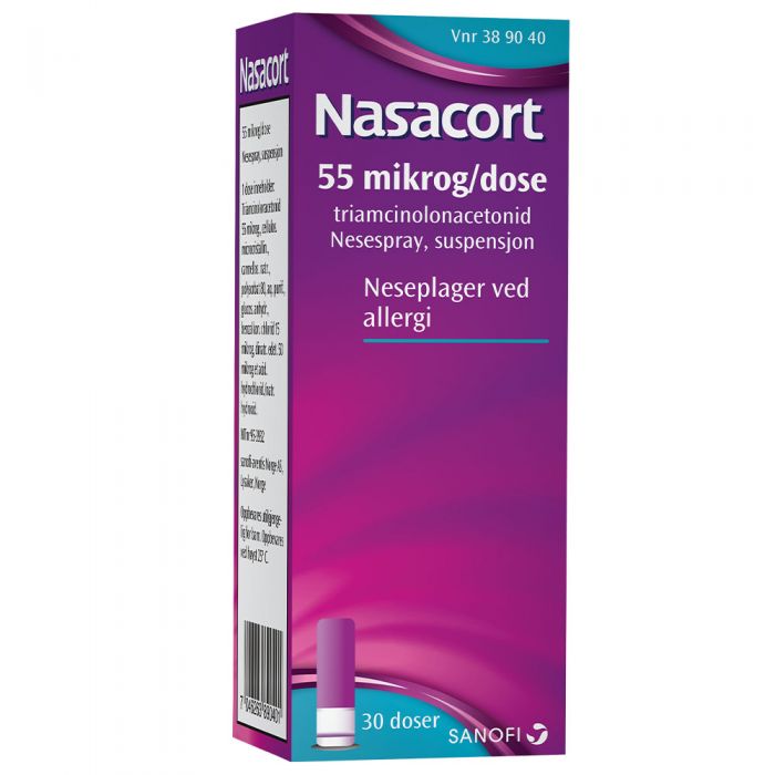 Nasacort nesespray 55 mcg/dose 30 doser