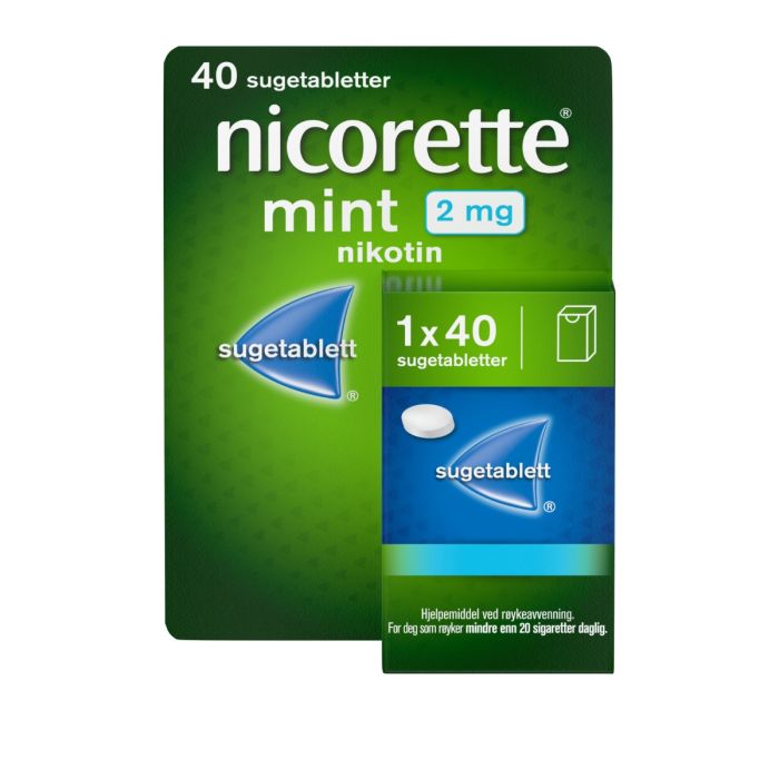 Nicorette sugetablett Mint 2mg, 40 stk