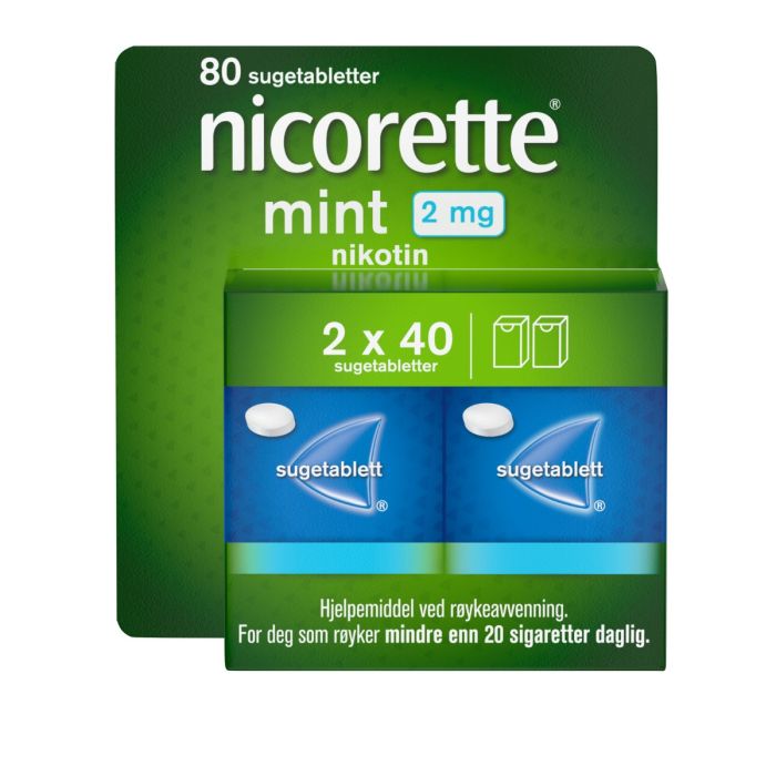 Nicorette sugetablett Mint 2mg, 80 stk