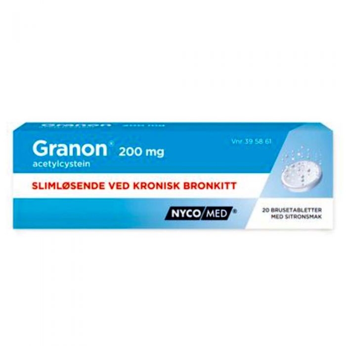 Granon brusetabletter 200 mg 20 stk