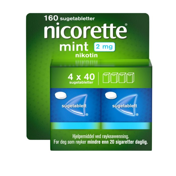 Nicorette sugetablett Mint 2mg, 160 stk