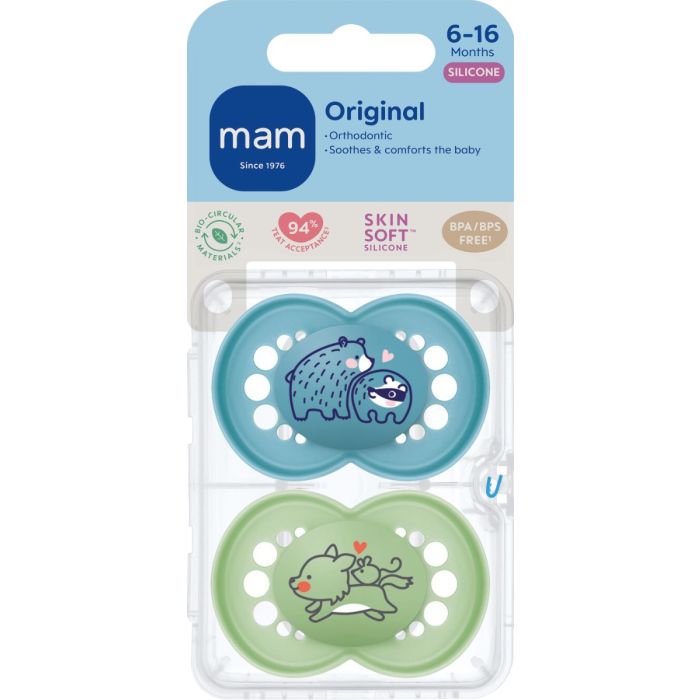 MAM Original 6-16 Silk BLUE 2p