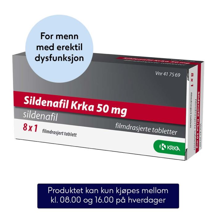 Sildenafil Krka reseptfritt  50mg, 8 tabletter