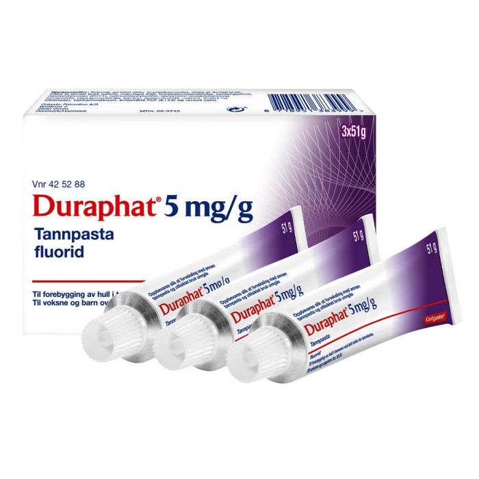 Duraphat 5 mg/g tannpasta 3x51 gram