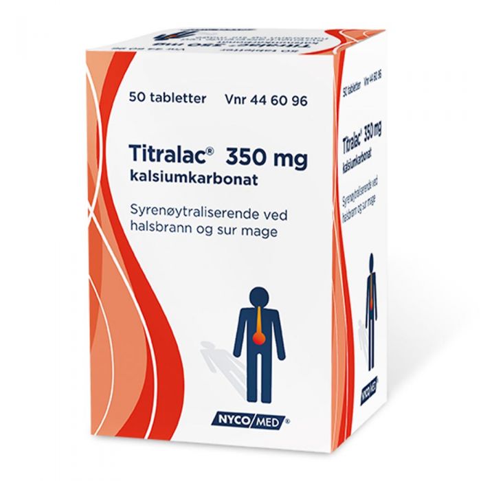Titralac tabletter 350 mg 50 stk