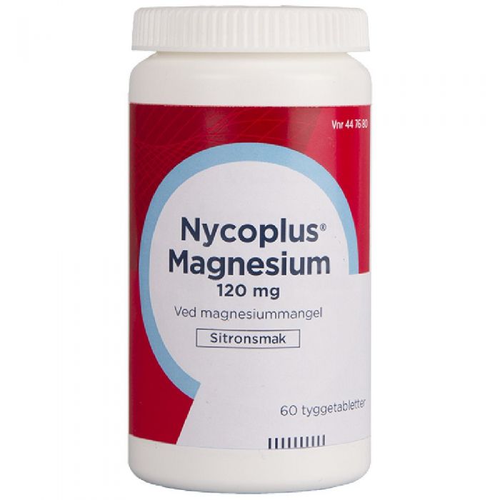 Nycoplus Magnesium 120mg tyggetabletter 60 stk