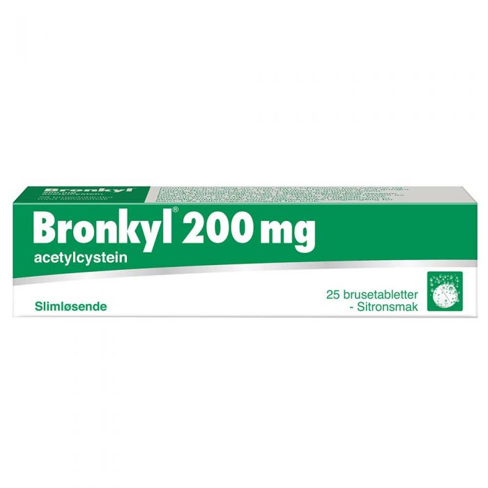 Bronkyl brusetabletter 200 mg 25 stk