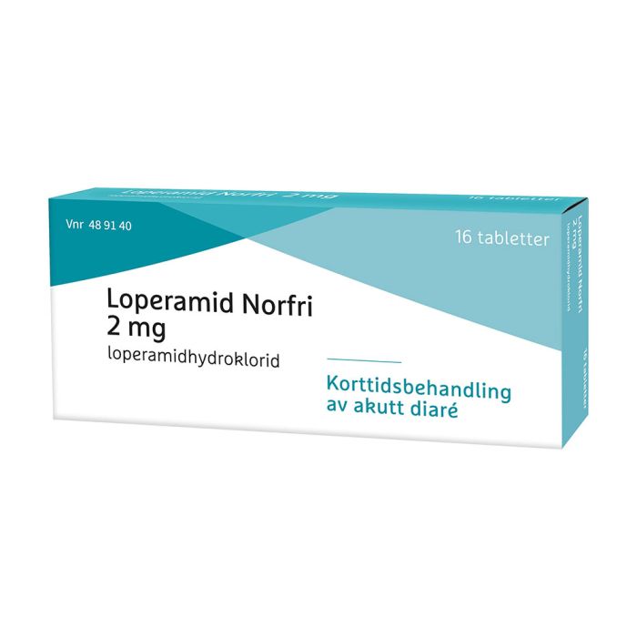 Loperamid Norfri 2mg tabletter 16stk