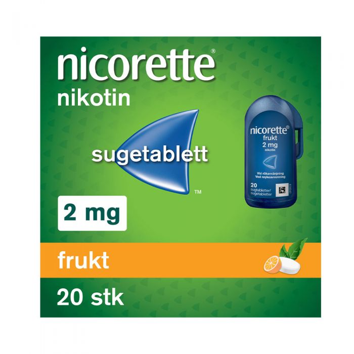 Nicorette sugetablett frukt 2 mg 20 stk