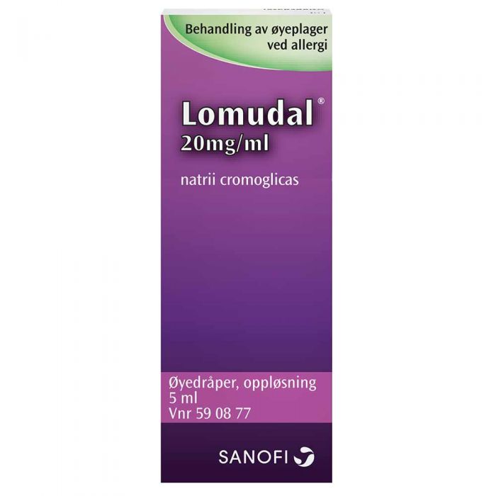 Lomudal øyedråper 20 mg/ml 5 ml
