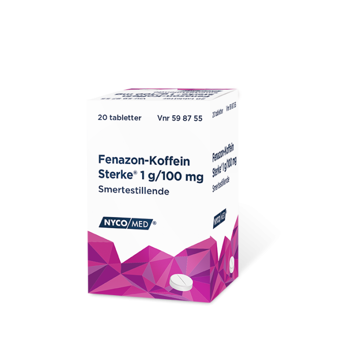 Fenazon-Koffein Sterke tabletter 20 stk