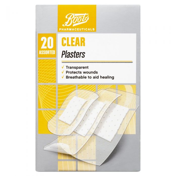 Boots Pharmaceuticals gjennomsiktig plaster 20 stk Boots.no