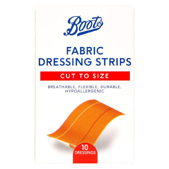 Boots Fabric Dressing Strips, 10stk