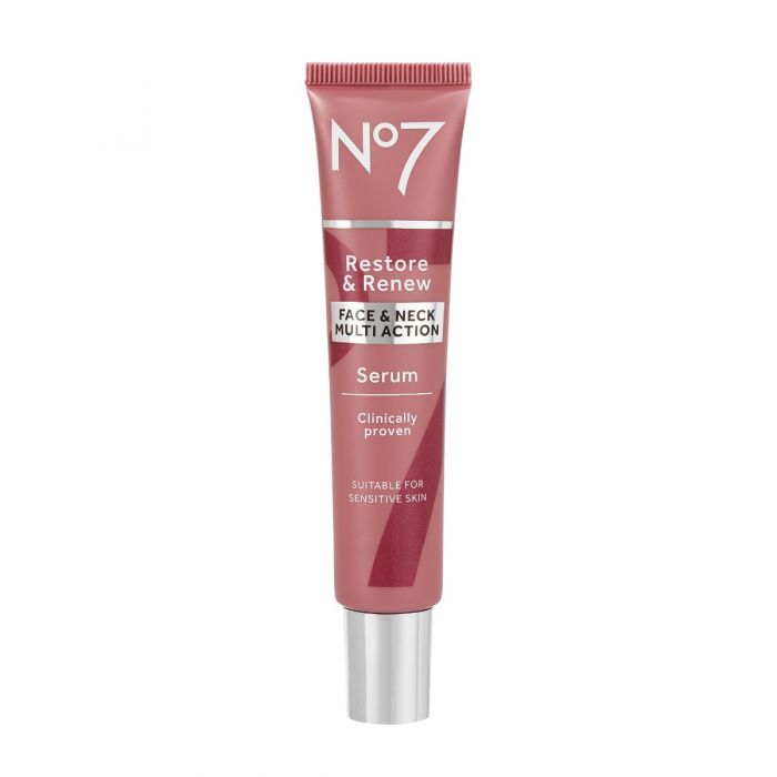 No7 Restore & Renew FACE & NECK MULTI ACTION Serum 30ml