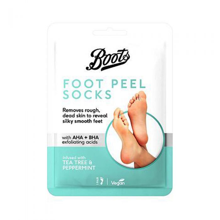 Boots foot peel socks tea tree and peppermint