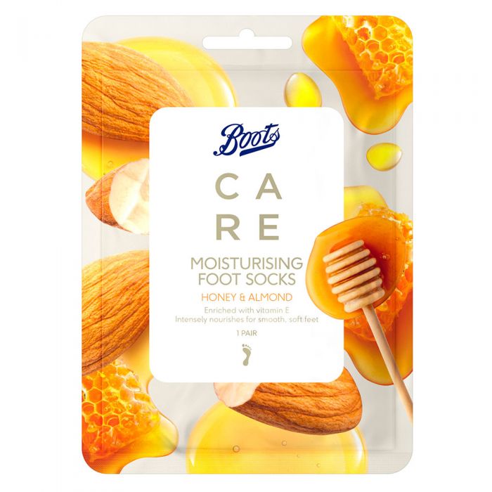 Boots Apotek Boots CARE Moisturising Foot Socks Honey & Almond