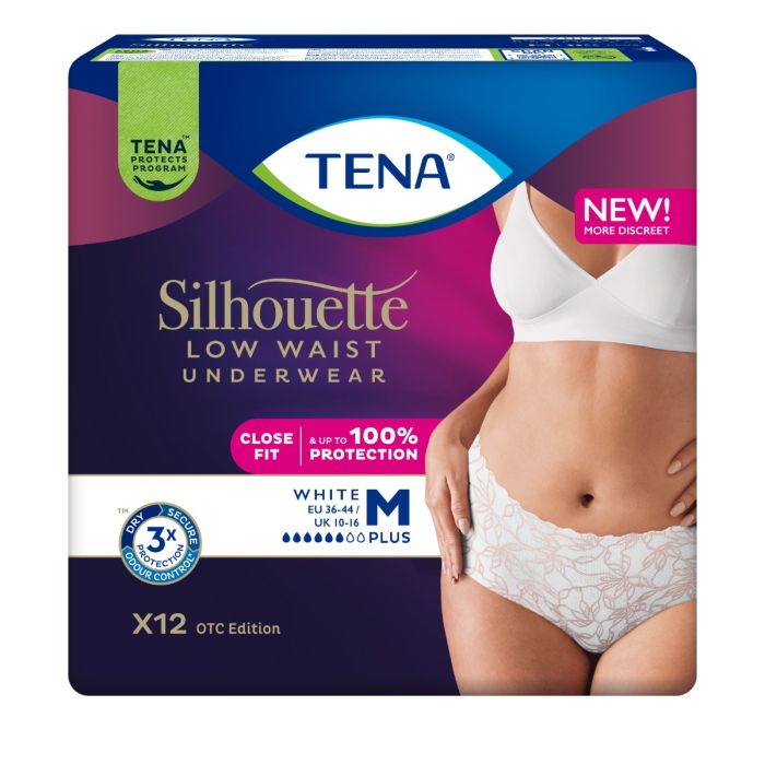TENA Silhouette Pants Plus Low Waist Hvit M 