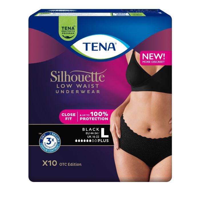 TENA Silhouette Pants Plus Low Waist Sort L 