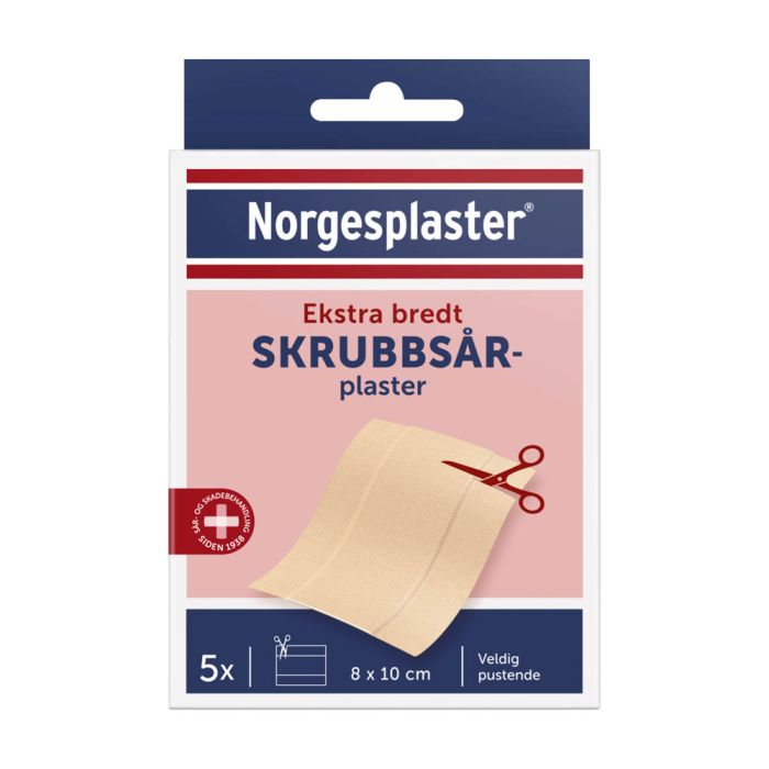 Norgespl skrubbsår 5Stk 8 x 10 cm