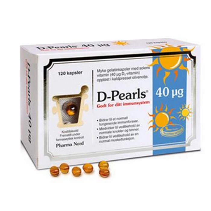 D-Pearls 40mcg kapsler 120 stk