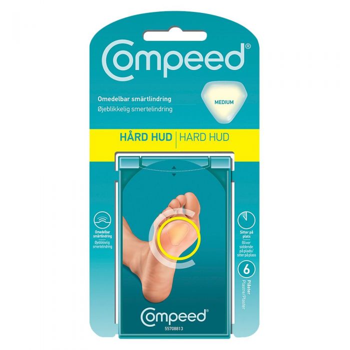 Compeed Hard Hud Plaster Medi 6 stk