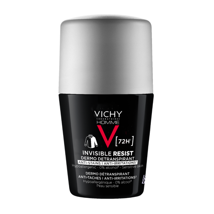 Vichy Homme Invisible Resist 72h Anti-Stain Roll-On deodorant 50ml
