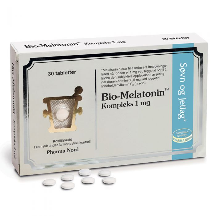 Bio-Melatonin Kompleks 1mg tabletter for bedre søvn 30 stk