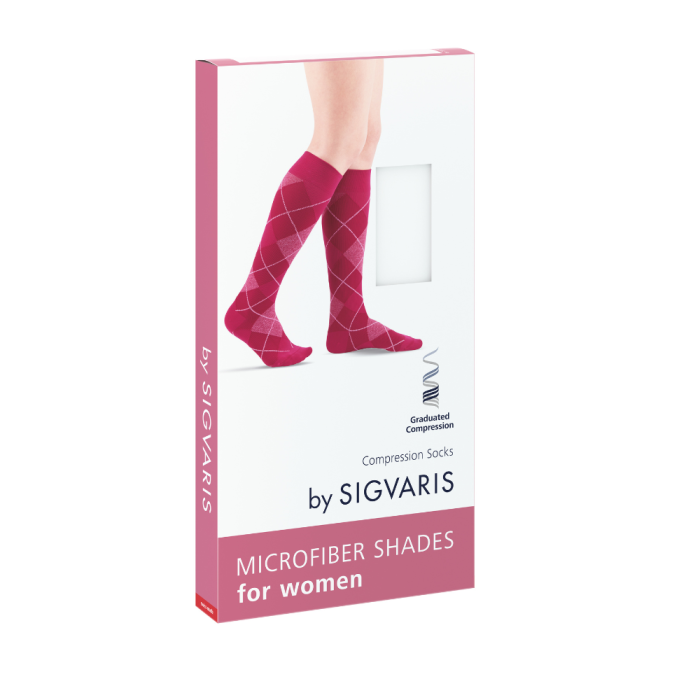 Microfiber shades Women Argyle Calf - Cherry Str.38-40