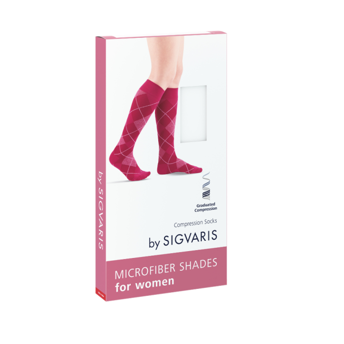Microfiber shades Women Argyle Calf - Cherry Str.41-44