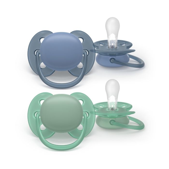 Philips Avent Ultra Soft 6-18 måneder Blå/Grønn, 2 stk