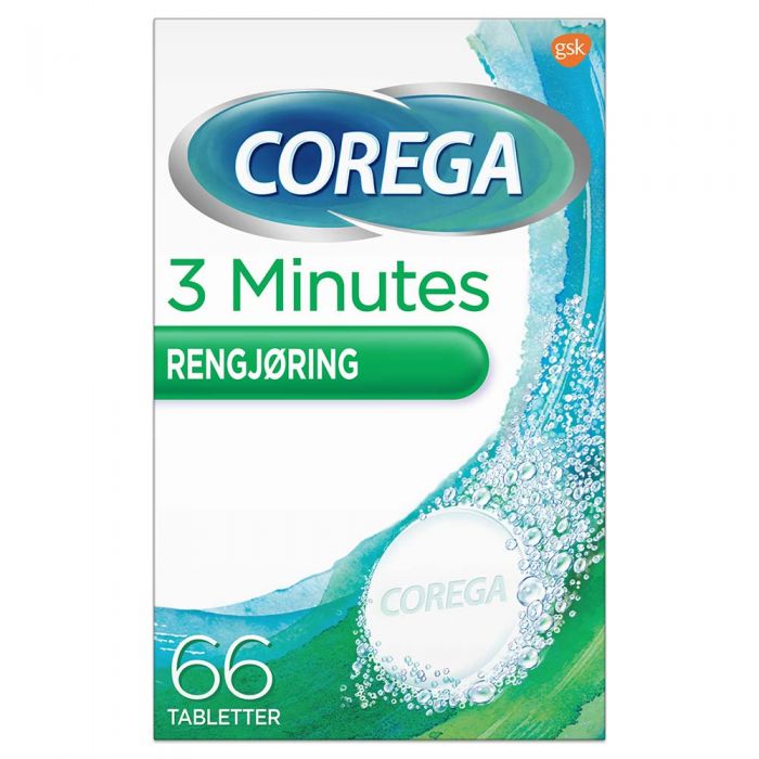 Corega tabletters 3min rensetabletter 66 stk