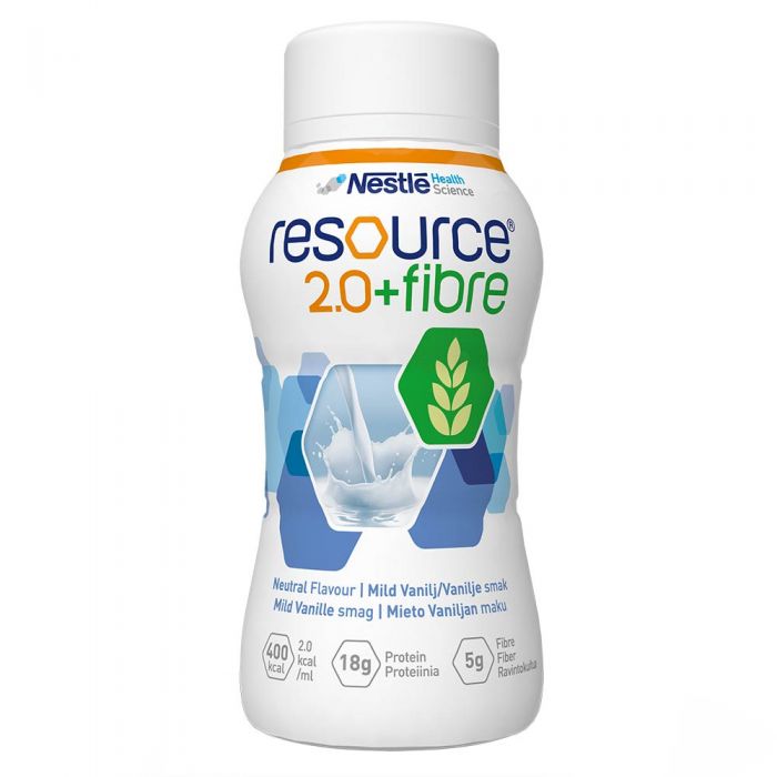 Resource 2,0+Fibre Vanilje 4X200 ml